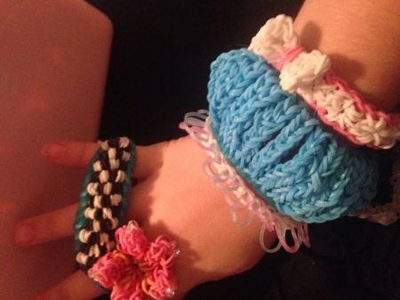 Rainbow loom bracelets - colerful, rainbow, loom, rainbow loom