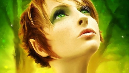 sprite - beautiful, face, sprite, woman