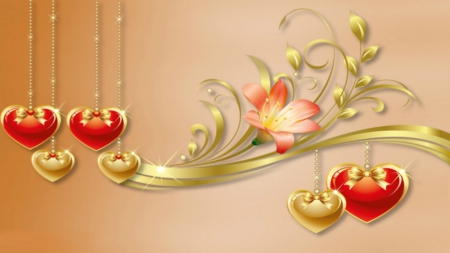 ~*~ Love ~*~ - love, hearts, flowers, hd wallpaper