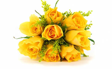 Bouquet of Yellow Roses - nature, yellow flowers, yellow, roses, flowers