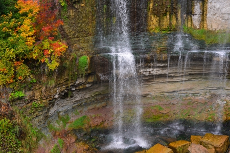 * Autumn waterfalls * - waterfalls, trees, nature, autumn