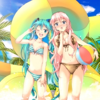 Hatsune Miku and Megurine Luka