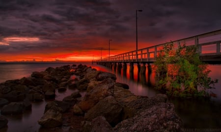 Sunset - clouds, sea, sunset, amazing