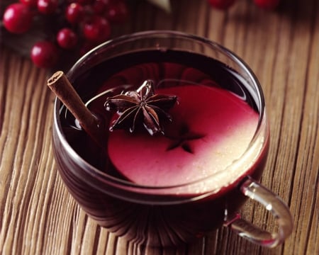 Fruit drink - fruits, red, food, cup