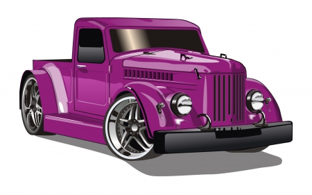 Truck Art - purple, art, pickup, truck