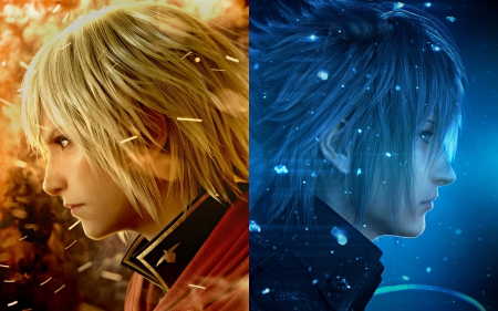 final fantasy type 0 - girl, fantasy, blue, final