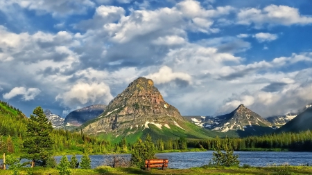 Beautiful Mountain View - nature, mountains, sky, clouds