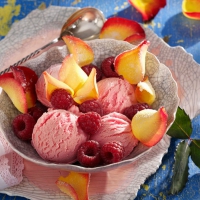 Raspberry and Rose Ice Cream