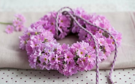 Baby Primroses - flowers, primroses, pink, wreaths