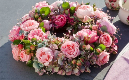 Beautiful Flowers Wreaths - bloom, wreaths, flowers, rose