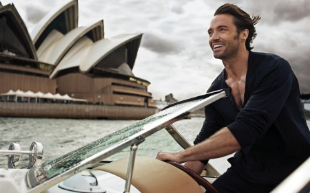 Hugh Jackman - hugh jackman, water, black, actor, man