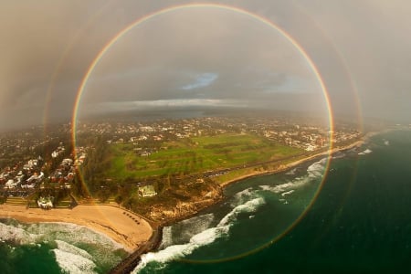 A Full Circle Rainbow over Australia - rainbow, cool, fun, nature, austrailia