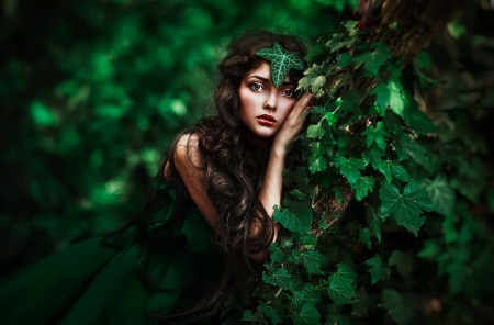 â™¥ - lady, beauty, model, fashion, green