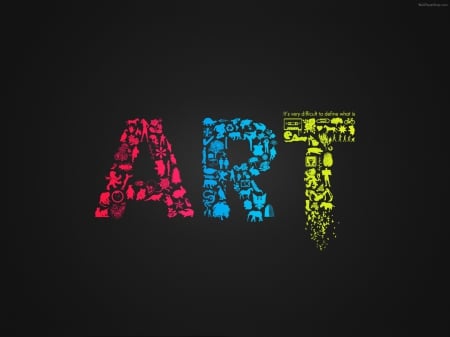 art - red, yellow, art, blue