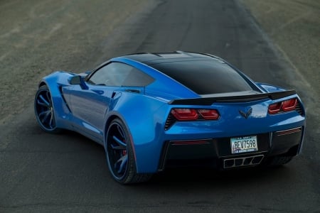 Wide Body Stingray - vette, widebody, blue, gm