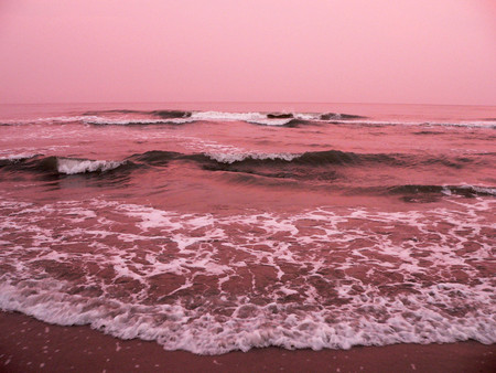 Pink waves - waves, 3d