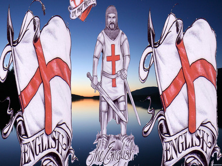 england,flag,knight - knight, england, flag