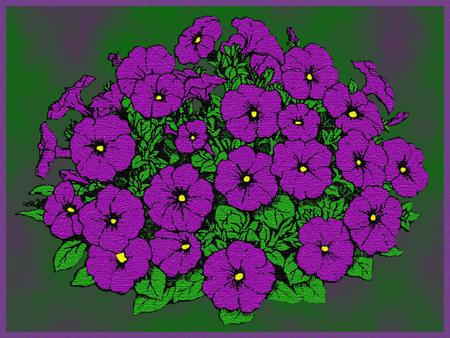 Flowers - flowers, purple, abstract