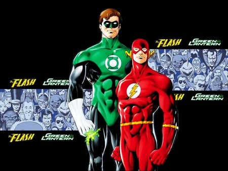 Green Lantern And Flash - red, green