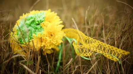 Yellow bouquet - for bride, flowers, weddind day, yellow bouquet