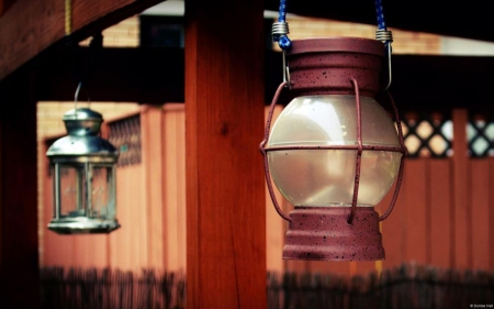 Lanterns - hd, art, abstract, lanterns, photography, wallpaper, still life