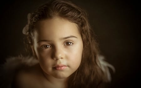 Angel - wings, face, daniela, child, cute, girl, angel, little angels