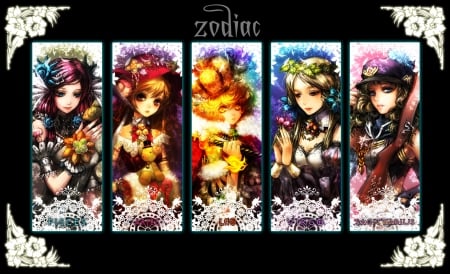 The Zodiac - girls, zodiac, virgo, pisces, orginal, pretty, leo, aries, sing