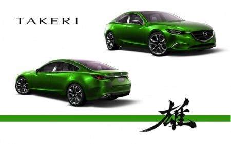 mazda takeri - mazda, takeri, green, japanese