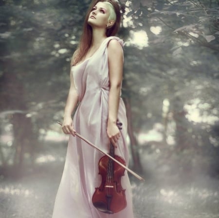 Beauty - photography, lady, violin, model