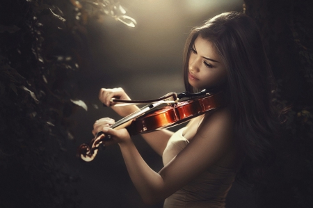 Love Song - girl, violin, model, love song