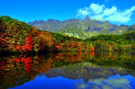 AUTUMN LAKE - nature, lake, autumn, mountain