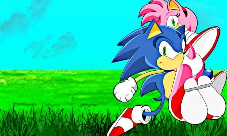 SonAmy Wallpaper - sega, furry, amy rose, video games, sonic the hedgehog