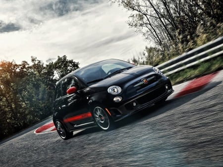 fiat 500 abarth - black, abarth, fiat, italian