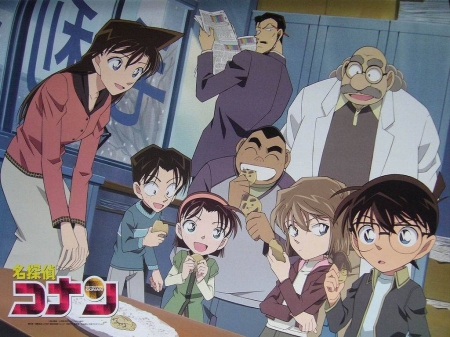 Detective Conan - mitushiko, mouri kogoro, haibara ai, genta, agasa, conan edogawa, cute, ran mouri, ayumi, detective conan