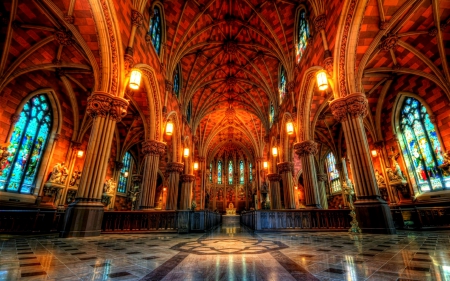 Inside a Magnificent Cathedral - architecture, cathedral, church, churches