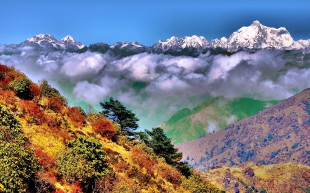 âœ¿âŠ±â€¢â•®â•­â€¢âŠ°âœ¿ - sky, mountains, trees, nature