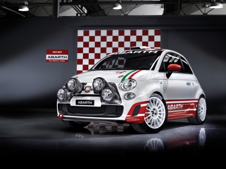 fiat 500 abarth r3t - white, abarth, fiat, italian