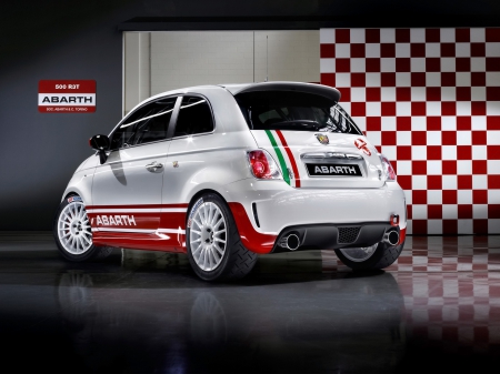 fiat 500 abarth r3t - italian, white, fiat, abarth