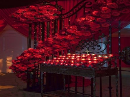 roses,table,candel,red, - table, red, candel, rose