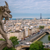 Cityscape of Paris from Notre Dame Cathedral