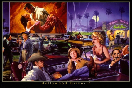 Hollywood Drive In - films, hollywood, drive in, movies, clebrities