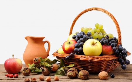 Still Life - photography, basket, still life, fruit