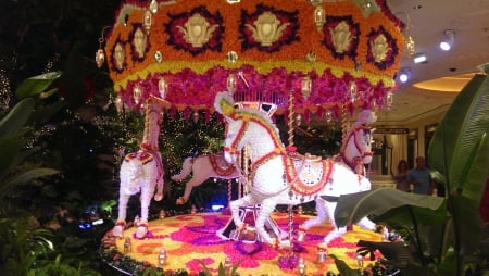 Bellagio Lobby - horse, lobby, bellagio, flowers, las vegas, nevada