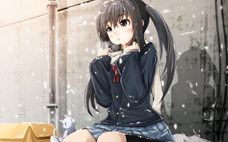 School Girl - pretty, school, girl, anime