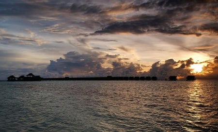 Clouds and sea - clouds, sea, nature, beautiful