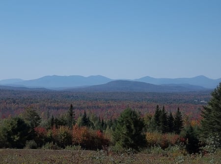 Autumn in Maine - Autumn, Fall, mountains, Maine, sky, woods