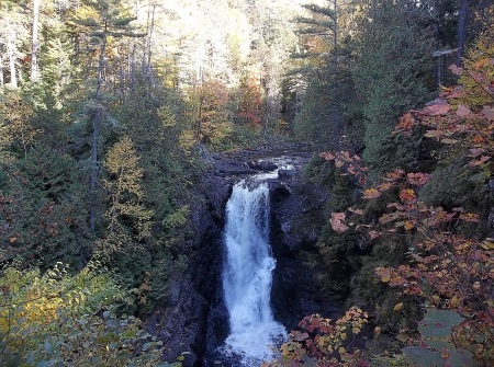 Moxie Falls, Maine - fall, waterfall, Moxie Falls, autumn, Maine