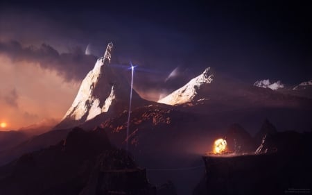 crisis - explosion, flare, mountain, man