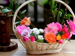 Basket with flowers