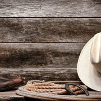 Boots, rope and hat